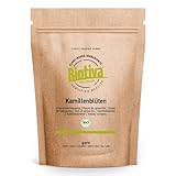 Biotiva Kamillen-Blüten Tee Bio 250g - EU - Anbau - Hochwertigste Bio-Kamillenblüten - Kamillentee - Abgefüllt und kontrolliert in Deutschland (DE-ÖKO-005)