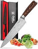 ORBLUE 8' Kochmesser Profi Messer - Edelstahl Chef Knife mit rutschfestem ergonomischen Griff, scharfes Messer Küche, Koch Messer & Profi Küchenmesser für perfekte Schneideergebnisse