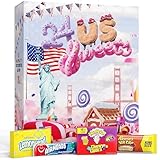 BOXILAND® USA Adventskalender 2024 mit Amerikanischen Süßigkeiten [ORIGINAL US CANDY] - Adventskalender 2024 für Kinder, Frauen & Männer - US Sweets Adventskalender - USA Süßigkeiten (24 USA Sweets)